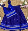 Ajd 1132 Fully Stitched Paithani Lehenga With Blouse  kids Wholesale